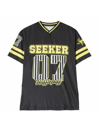 T-shirt à manches courtes unisex Harry Potter Hufflepuff Noir