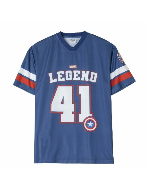 Maglia a Maniche Corte Unisex The Avengers Legend Azzurro