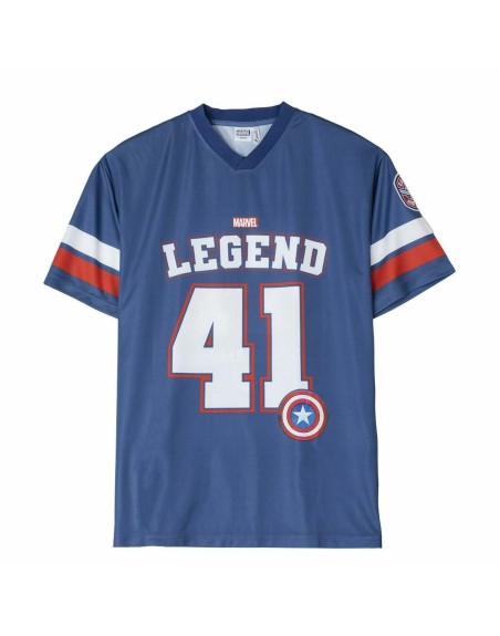 Maglia a Maniche Corte Unisex The Avengers Legend Azzurro