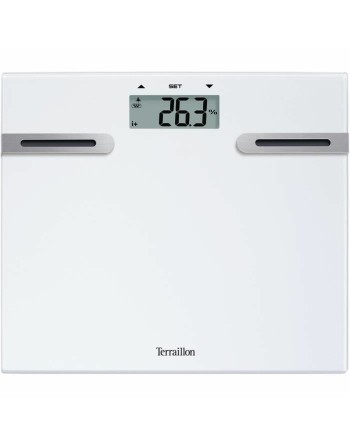 Digital Bathroom Scales Terraillon Tracker 14660 White Glass