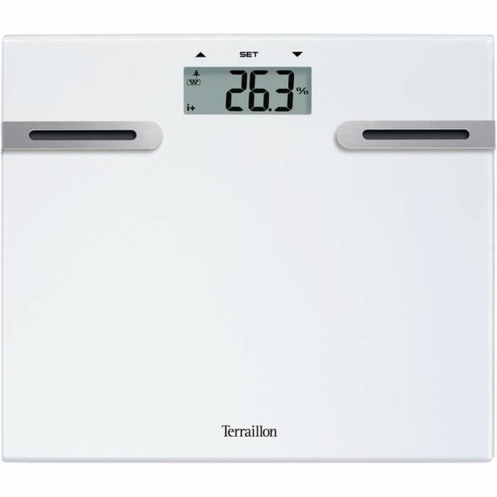Digital badevægt Terraillon Tracker 14660 Hvid Glas