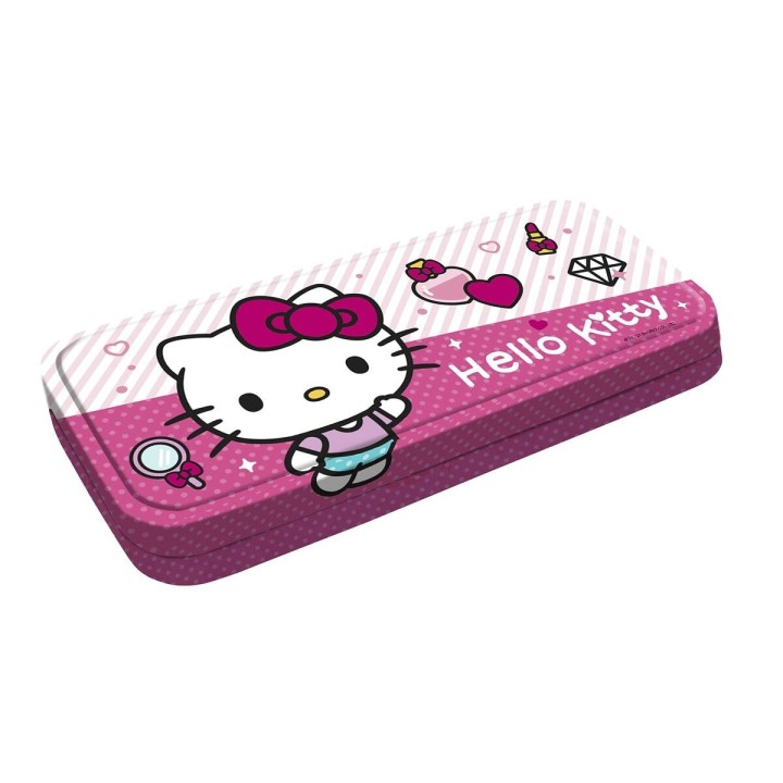 Makeup Sæt til Børn Hello Kitty Hello Kitty Plumier Alumino Maquillaje 18 Dele