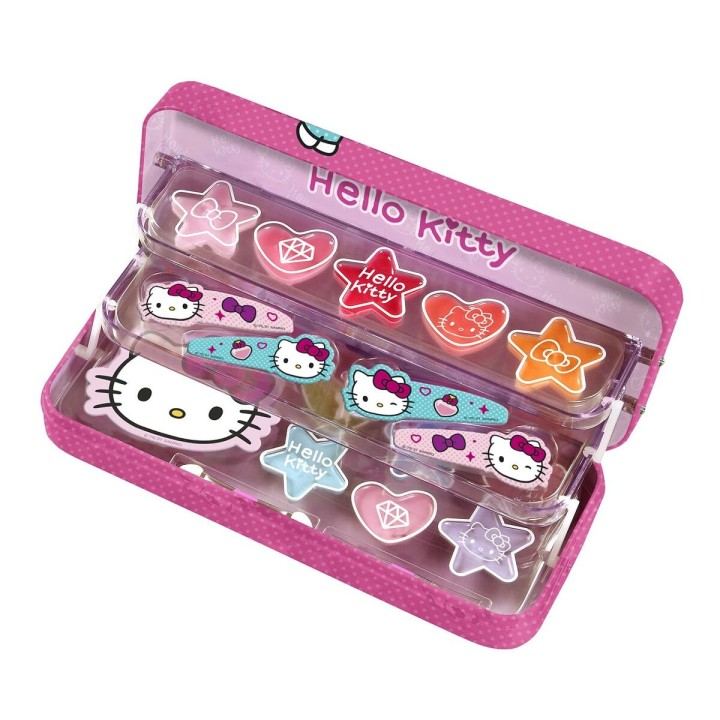 Makeup Sæt til Børn Hello Kitty Hello Kitty Plumier Alumino Maquillaje 18 Dele