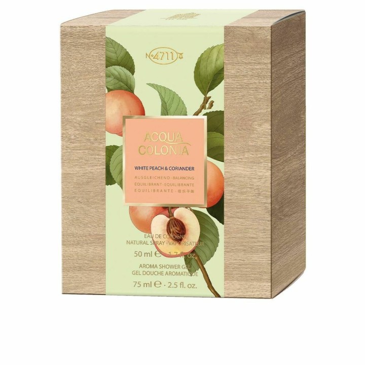 Set de Perfume Unisex 4711 ACQUA COLONIA WHITE PEACH & CORIANDER EDC Cilantro Melocotón 2 Piezas