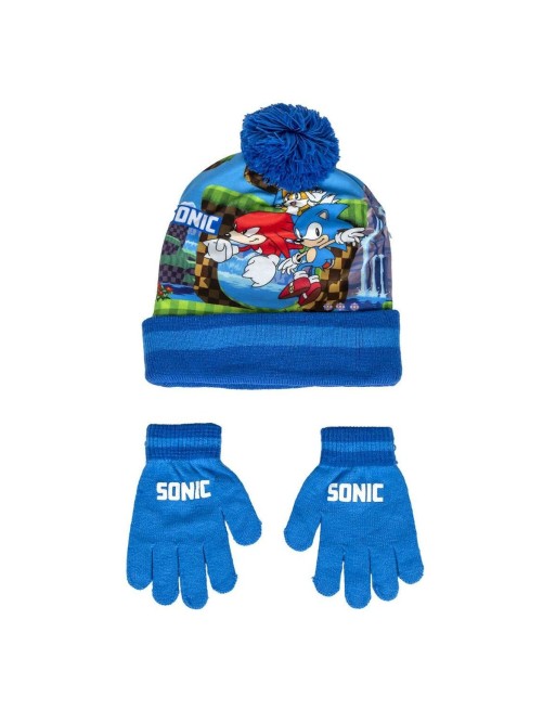 Gorro y Guantes Sonic Azul