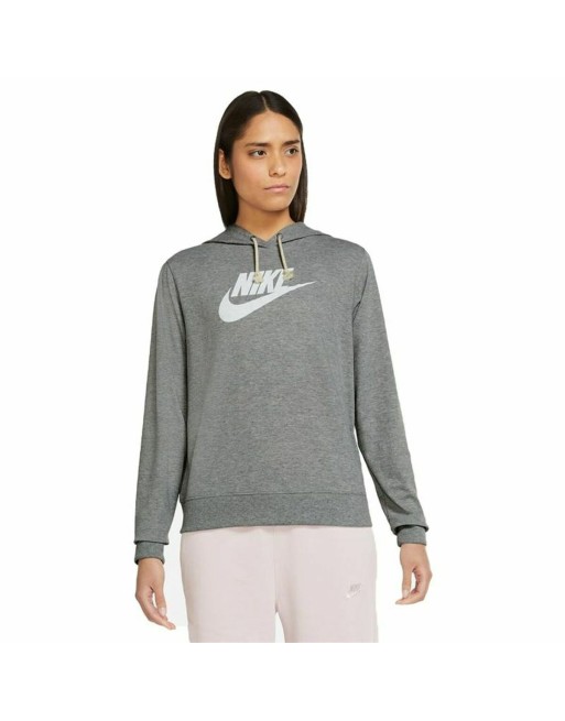 Felpa con Cappuccio Donna Nike Grigio