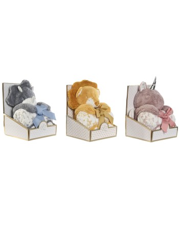 Gavesæt til baby Home ESPRIT Gul Blå Pink Polyester (3 enheder)