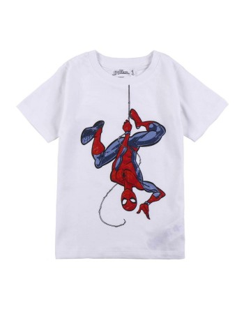 Maglia a Maniche Corte per Bambini Spider-Man Bianco