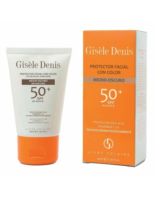 Solbeskyttelse med farve Gisèle Denis SPF 50+ Medium Dark (40 ml)