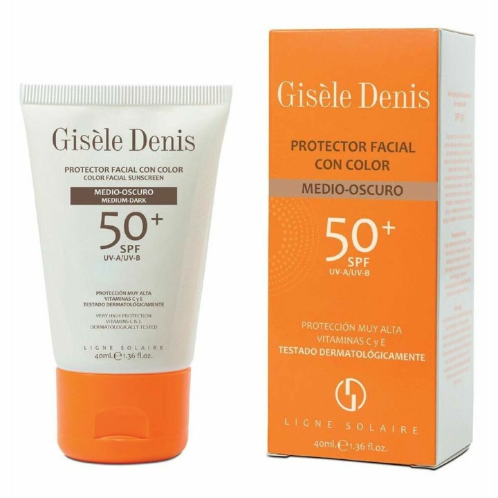 Solbeskyttelse med farve Gisèle Denis SPF 50+ Medium Dark (40 ml)