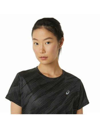 Maglia a Maniche Corte Donna Asics Core All Over Print Nero Donna
