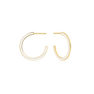 Øreringe til kvinder Ania Haie E028-06G-W Sterling sølv 2,5 cm