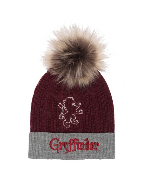 Cappello Harry Potter Gryffindor House Fur Pom Bordeaux