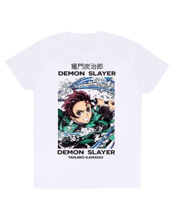 T shirt à manches courtes Demon Slayer Whirlpool Blanc Unisexe