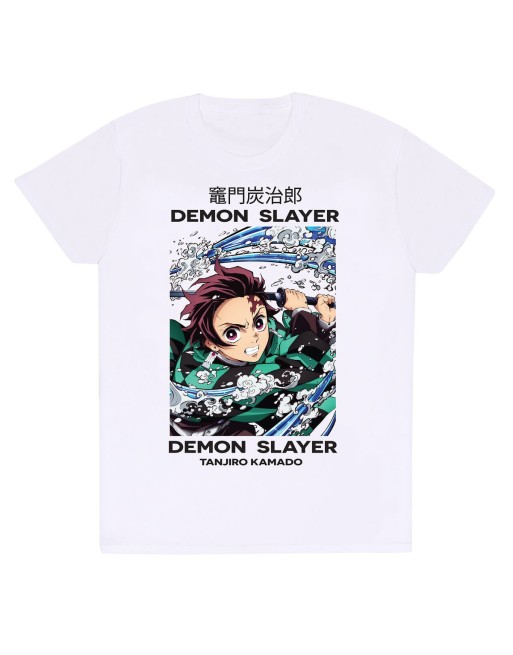 Kurzarm-T-Shirt Demon Slayer Whirlpool Weiß Unisex