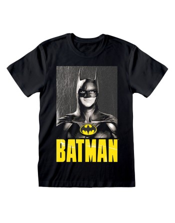Short Sleeve T-Shirt Batman Keaton Batman Black Unisex