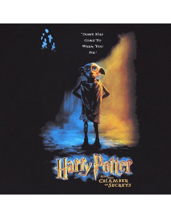 Maglia a Maniche Corte Harry Potter Dobby Poster Nero Unisex