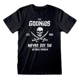 Kortærmet T-shirt The Goonies Never Say Die Sort Unisex