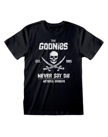 Maglia a Maniche Corte The Goonies Never Say Die Nero Unisex
