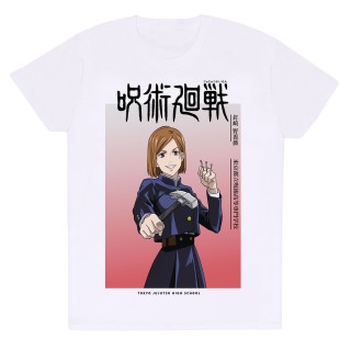Kortærmet T-shirt Jujutsu Kaisen Nobara Ombre Hvid Unisex