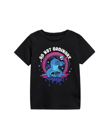 Kurzarm-T-Shirt für Kinder Stitch So Not Ordinary Schwarz
