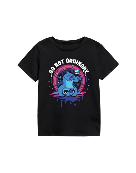 Kurzarm-T-Shirt für Kinder Stitch So Not Ordinary Schwarz