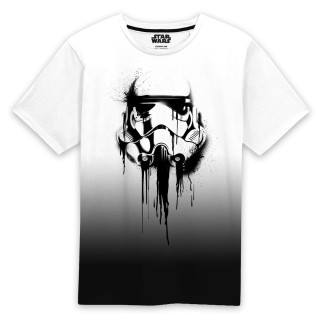 Kortærmet T-shirt Star Wars Stormrooper Ink Hvid Sort Unisex