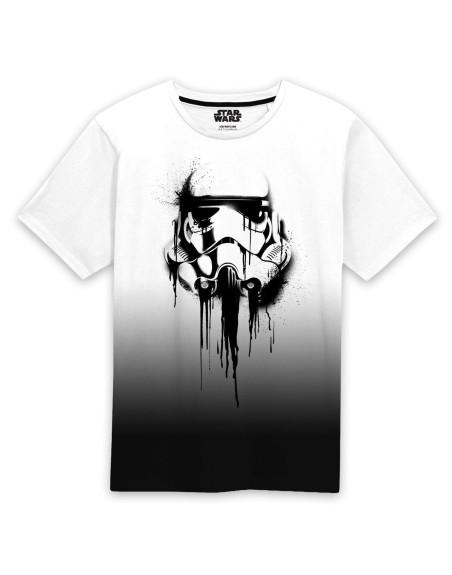 Maglia a Maniche Corte Star Wars Stormrooper Ink Bianco Nero Unisex