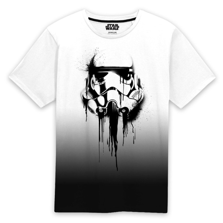 Kortærmet T-shirt Star Wars Stormrooper Ink Hvid Sort Unisex