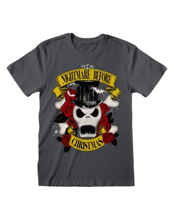 Short Sleeve T-Shirt The Nightmare Before Christmas Top Hat Jack Graphite Unisex