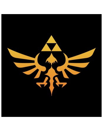 Maglia a Maniche Corte The Legend of Zelda Hyrule Logo Nero Unisex