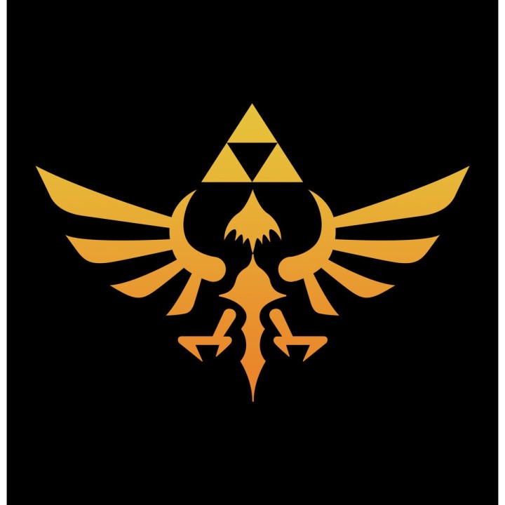 Kortærmet T-shirt The Legend of Zelda Hyrule Logo Sort Unisex