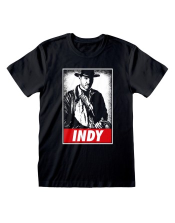 Short Sleeve T-Shirt Indiana Jones Indy Black Unisex