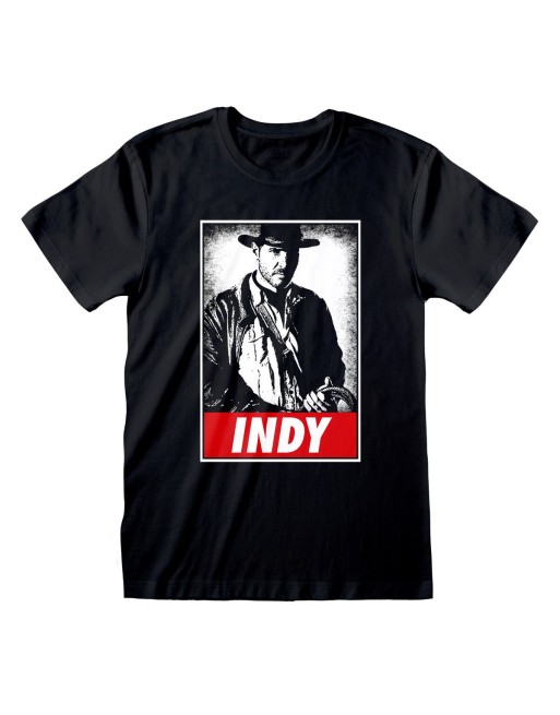Maglia a Maniche Corte Indiana Jones Indy Nero Unisex