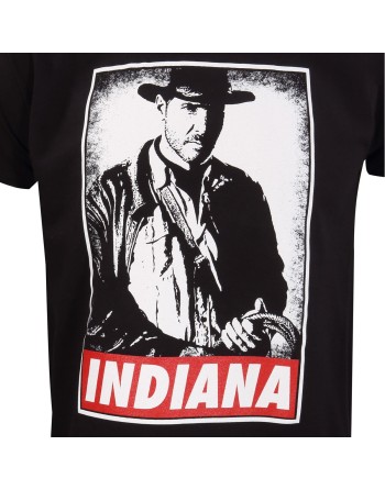 Maglia a Maniche Corte Indiana Jones Indy Nero Unisex