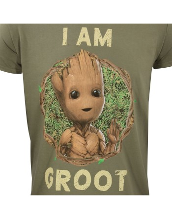 T shirt à manches courtes Marvel Badge Vert Unisexe