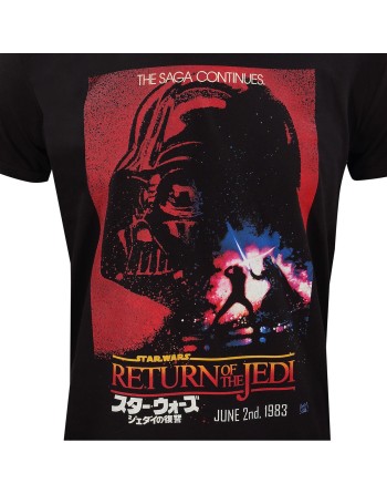 Short Sleeve T-Shirt Star Wars Vader Poster Black Unisex