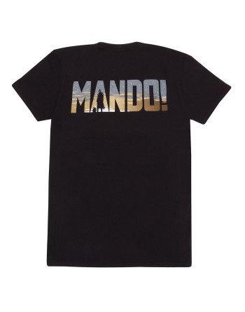Maglia a Maniche Corte The Mandalorian Row of Helmets Nero Unisex