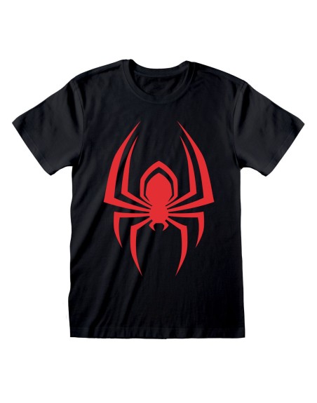 Maglia a Maniche Corte Spider-Man Hanging Spider Nero Unisex