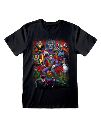 Maglia a Maniche Corte DC Comics Villains Nero Unisex