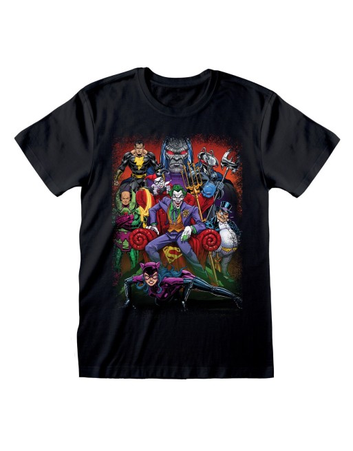 Kurzarm-T-Shirt DC Comics Villains Schwarz Unisex