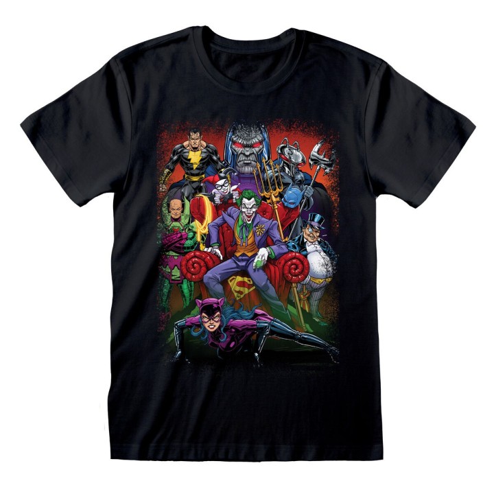 Kortærmet T-shirt DC Comics Villains Sort Unisex