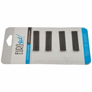 Hårklemmer Eurostil 24 Clips 50 mm Sort (24 pcs)