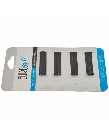 Pinces à cheveux Eurostil 24 Clips 50 mm Noir (24 pcs)