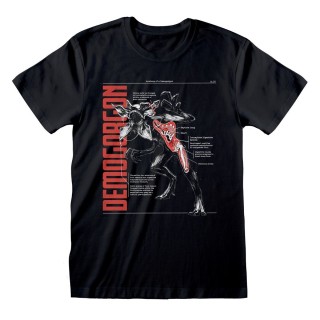 Maglia a Maniche Corte Stranger Things Anatomy of a Demogorgan Nero Unisex