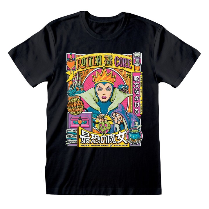 Kortærmet T-shirt Disney Rotten to the Core Sort Unisex