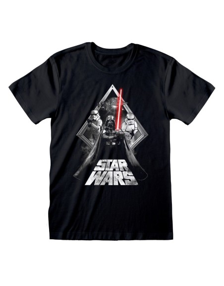 T shirt à manches courtes Star Wars Galaxy Portal Noir Unisexe