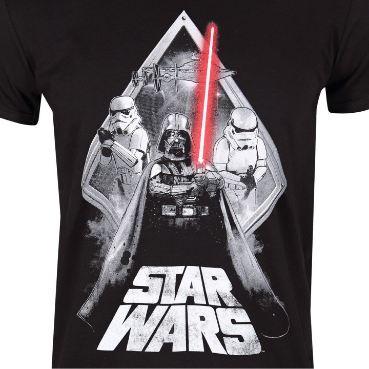 Kortærmet T-shirt Star Wars Galaxy Portal Sort Unisex