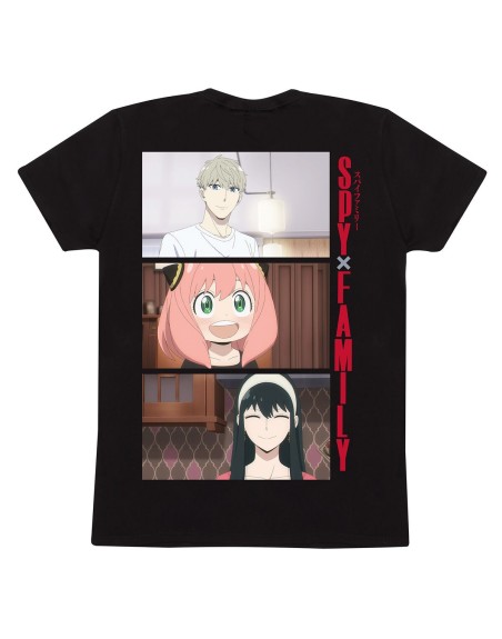 Maglia a Maniche Corte Spy X Family Trio Shots Nero Unisex