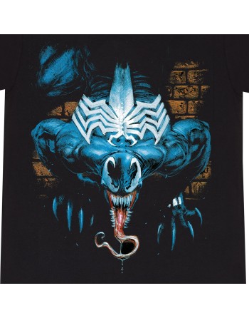 T shirt à manches courtes Marvel Wall Lurker Noir Unisexe